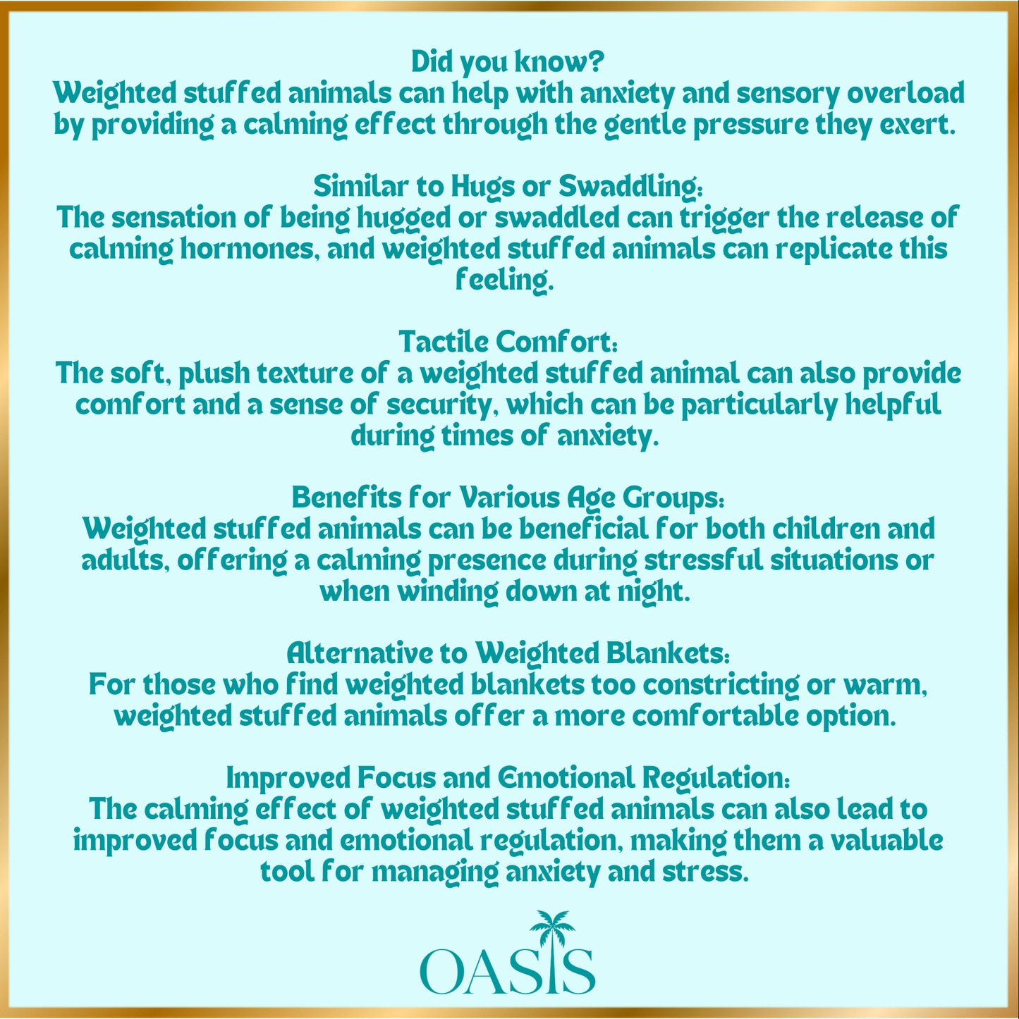 Calming Weighted Sensory Plush Horse