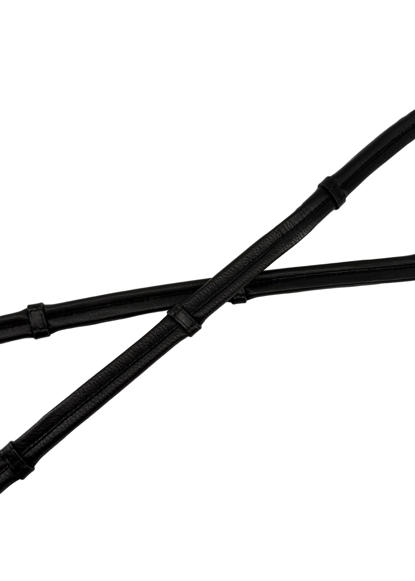 Soft Gel Padded Reins - Black Leather