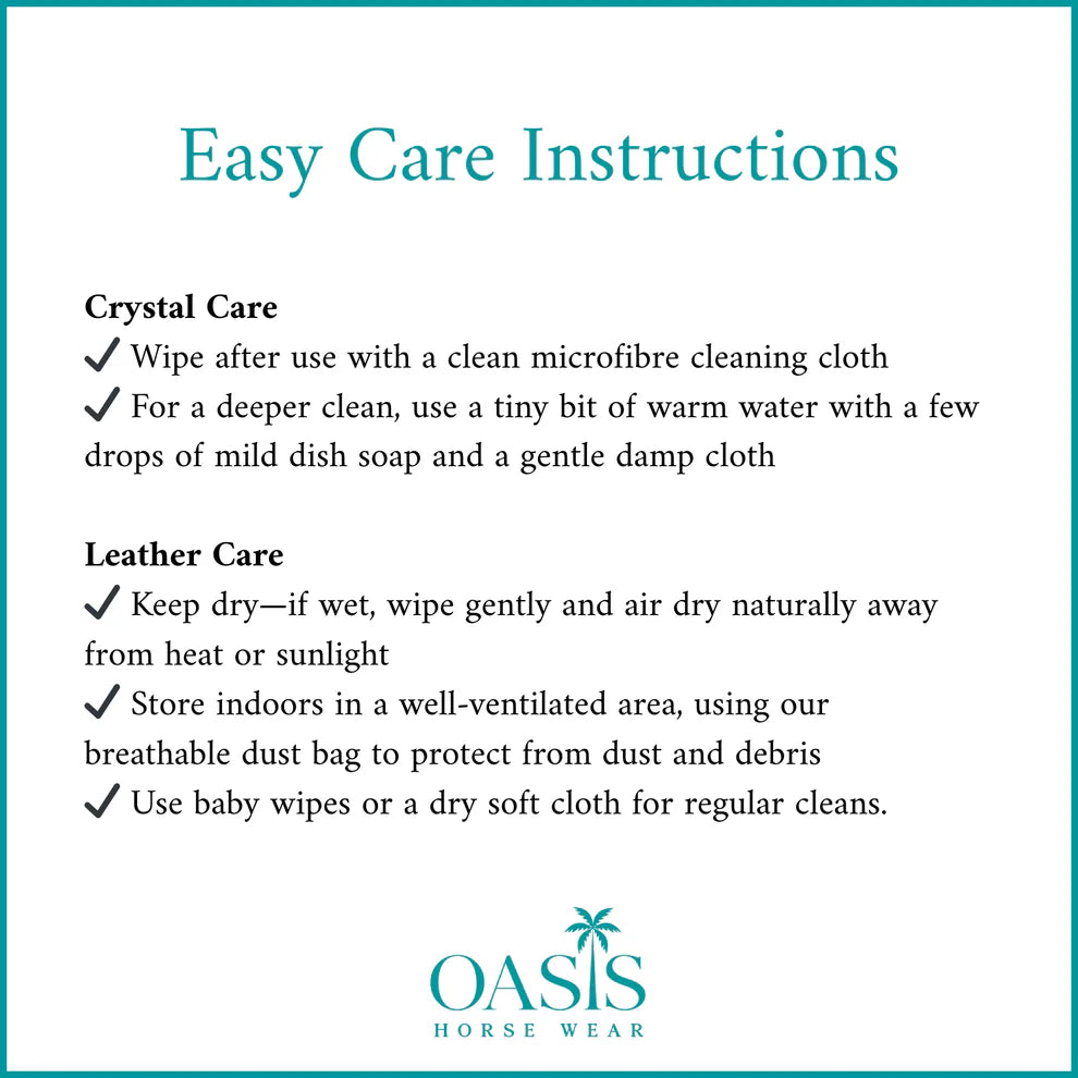 AURORA BOREALIS Crystal Bridle - Brown Leather